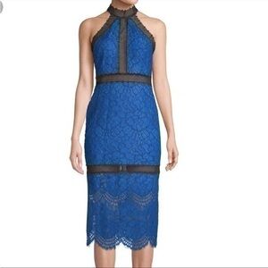 ALEXIS Marlowe Cold Shoulder Lace Midi Dress